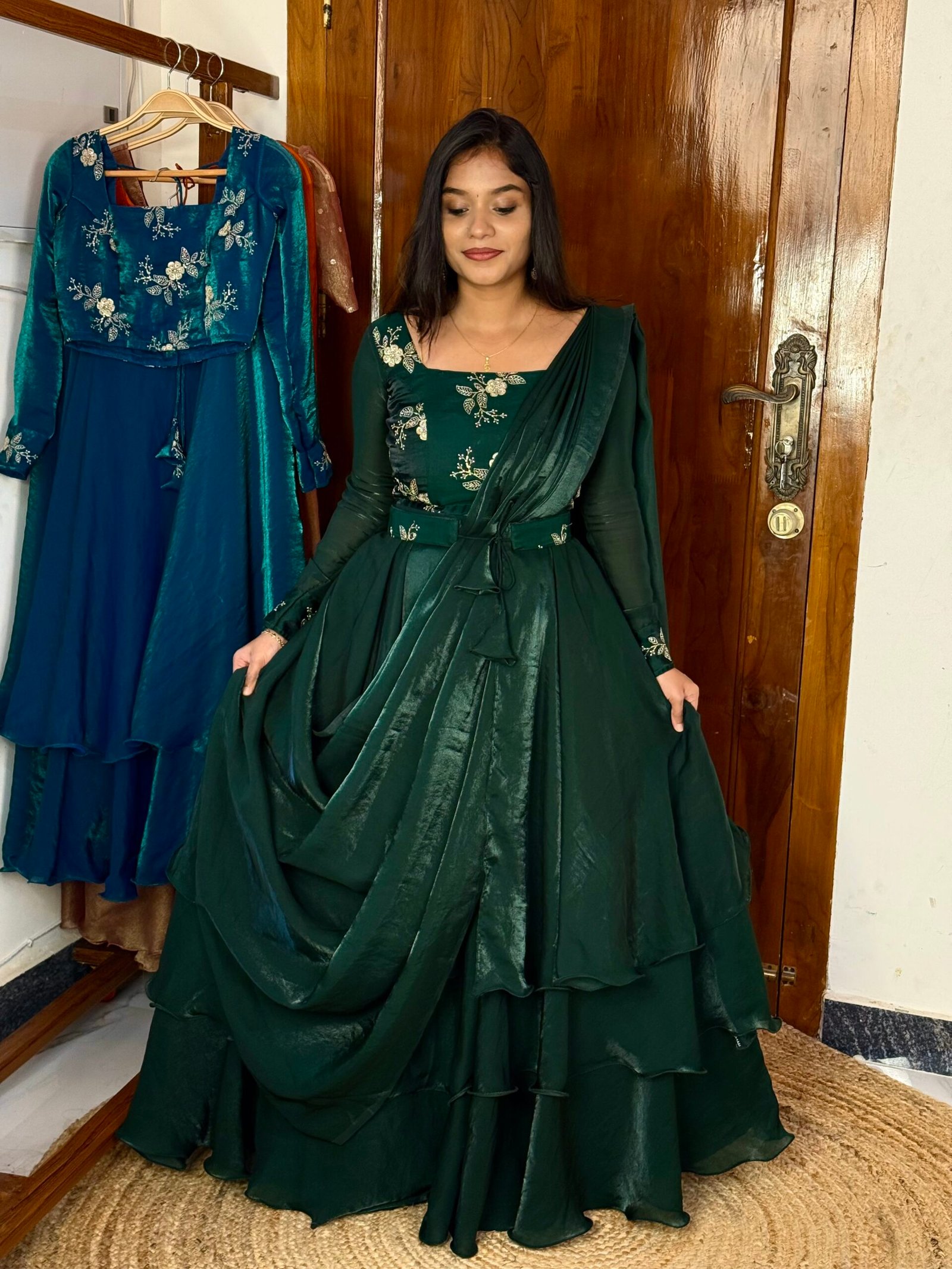 3 in 1 LEHENGA - Green