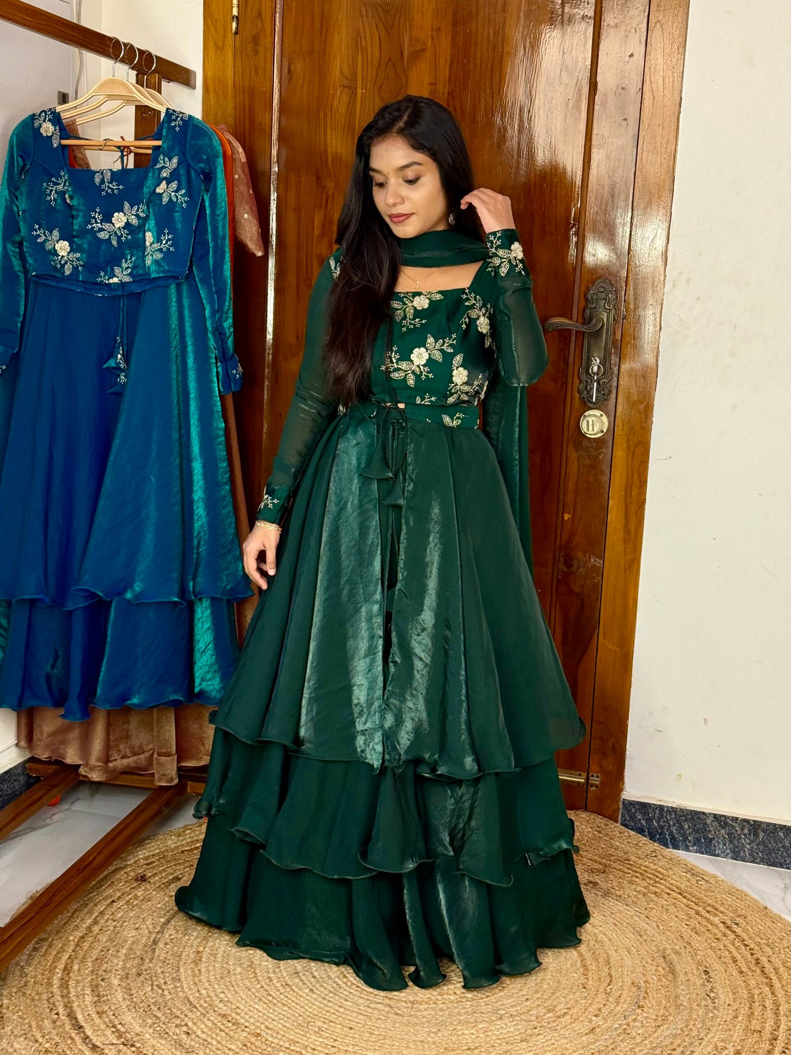 3 in 1 LEHENGA - Green
