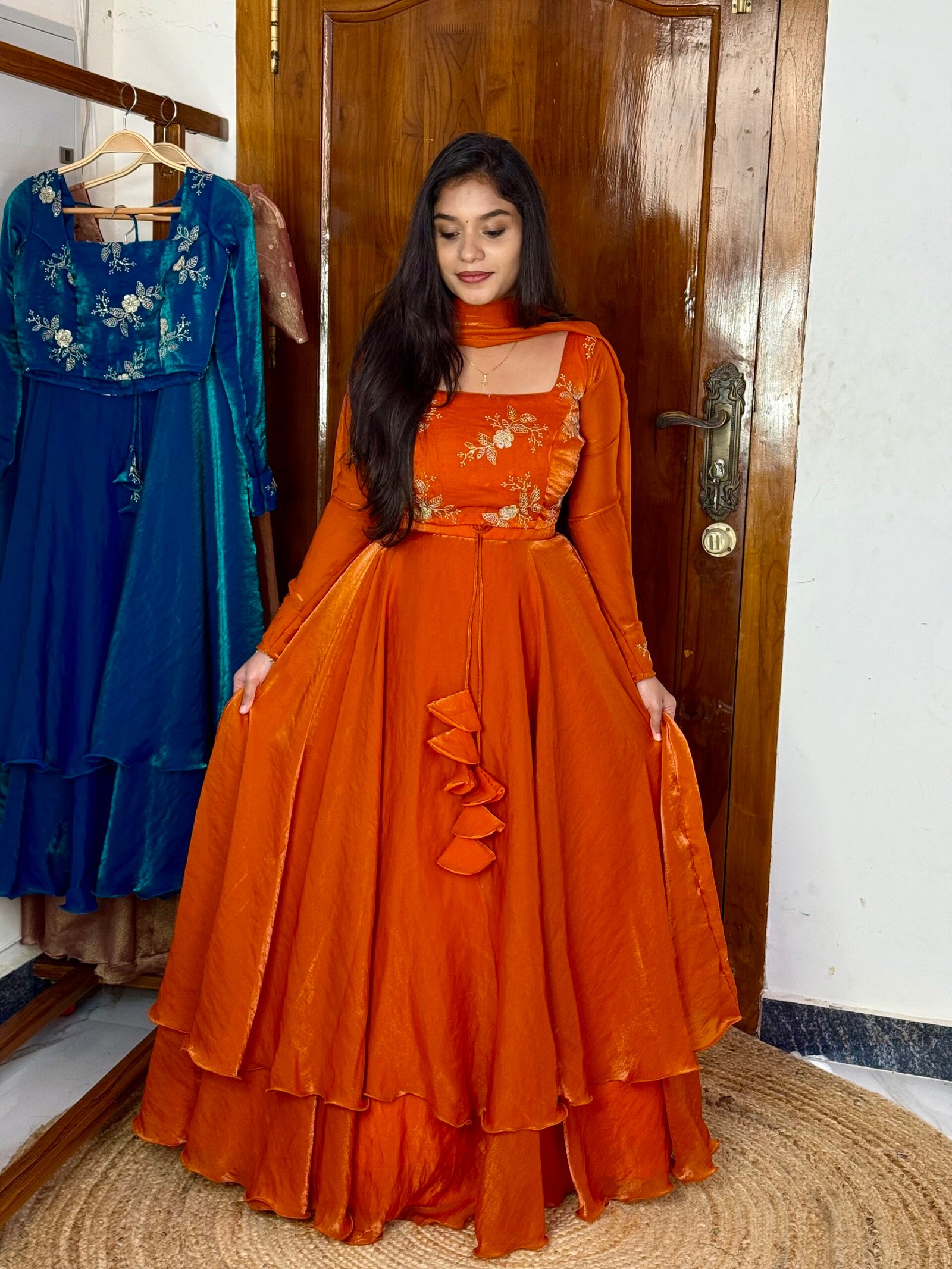 3 in 1 LEHENGA - Rust Orange