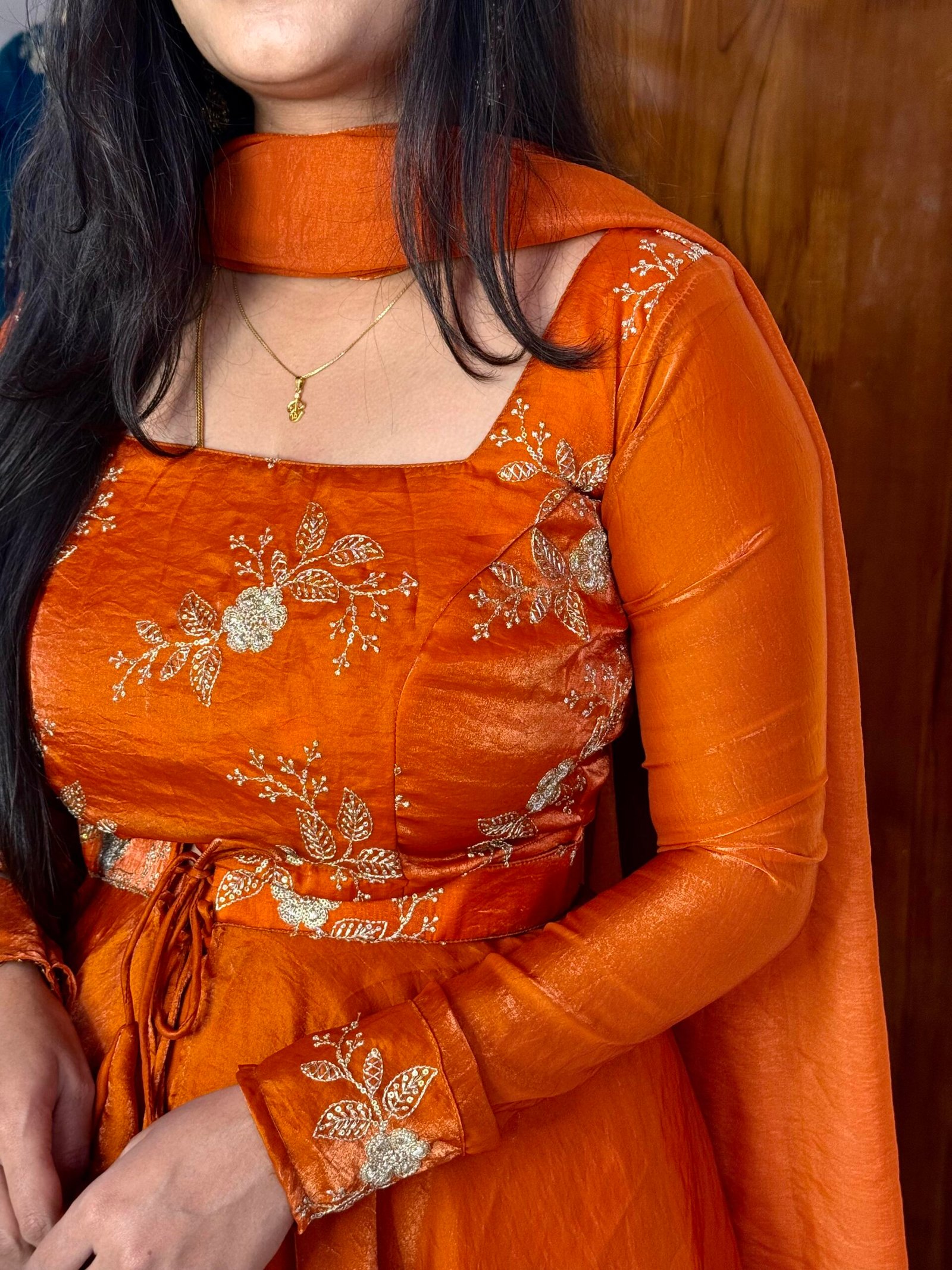 3 in 1 LEHENGA - Rust Orange