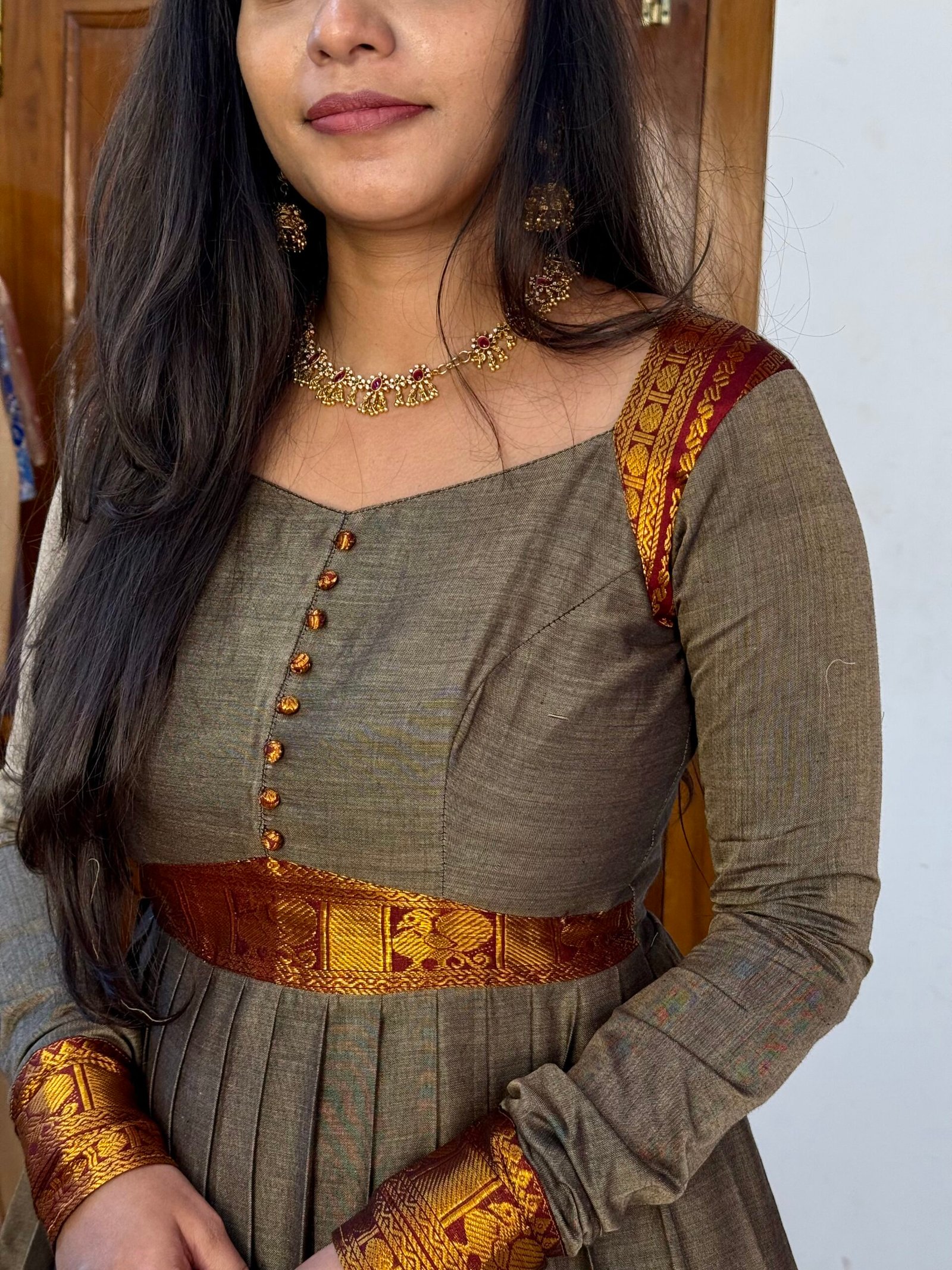 Ezhil Grey Maxi dress