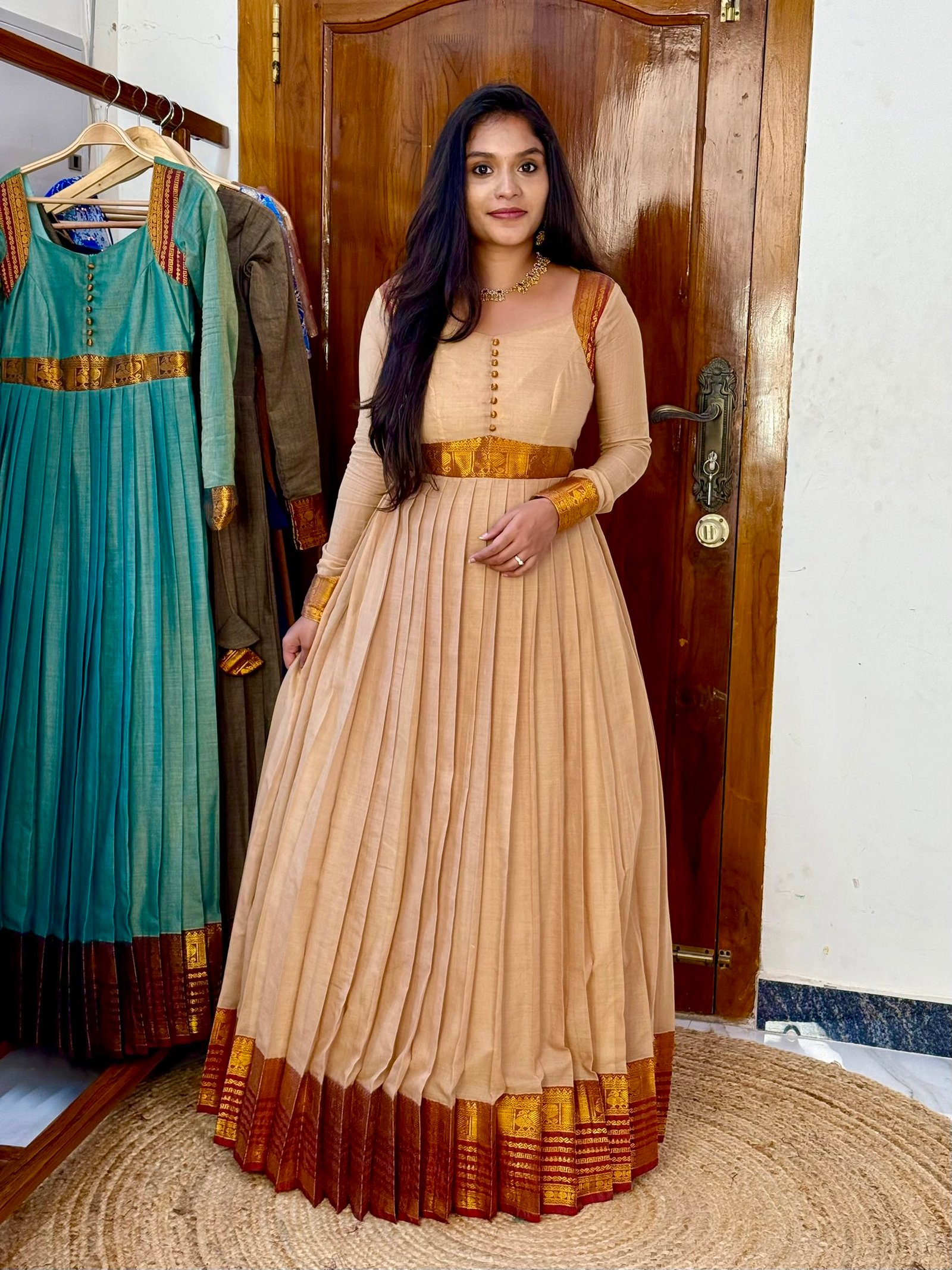 Ezhil Off white Maxi dress