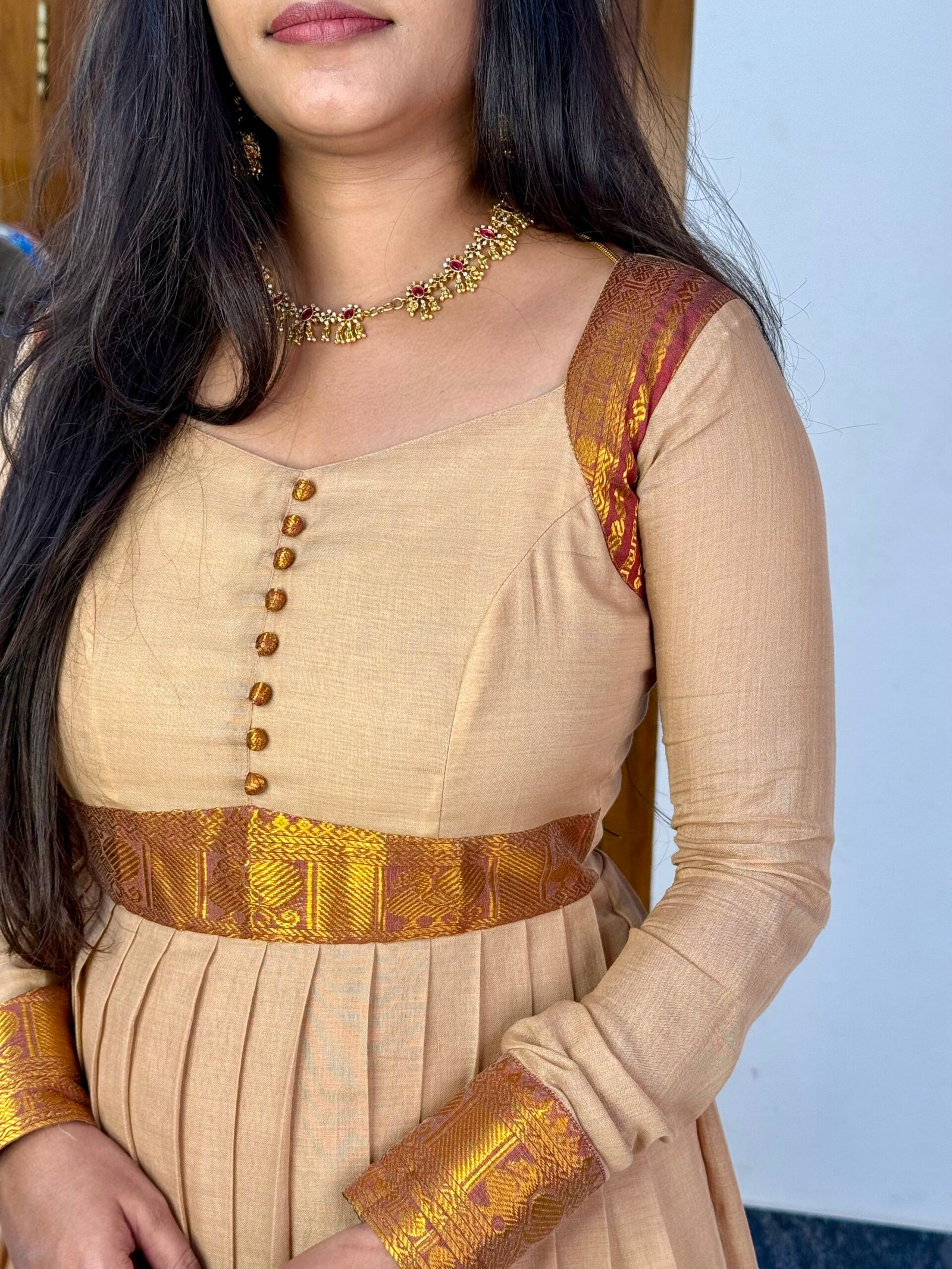 Ezhil Off white Maxi dress