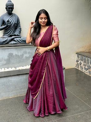 KADHALI - WINE (Lehenga)