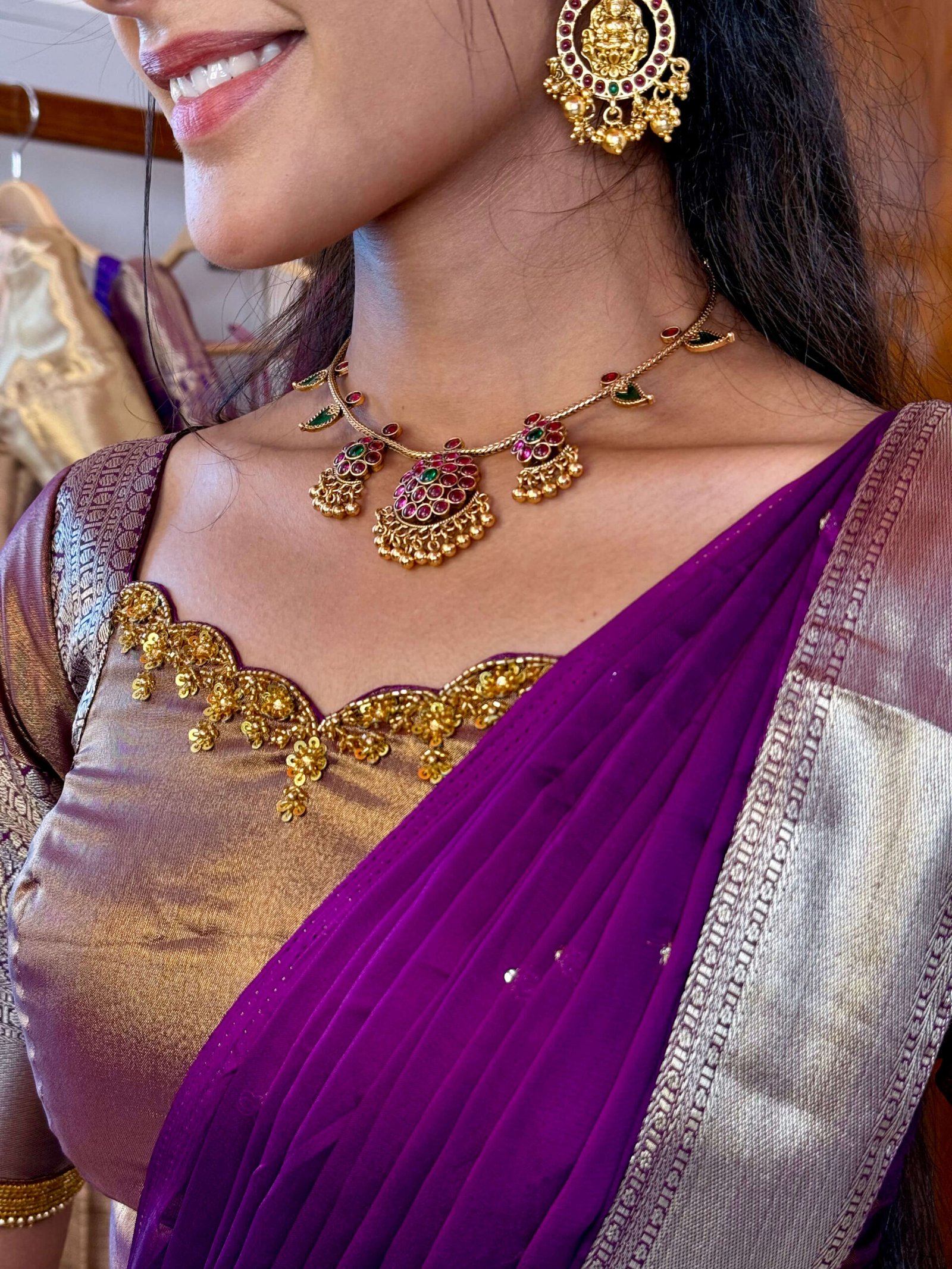 Lavender Premium Kanchipuram Silk Lehenga