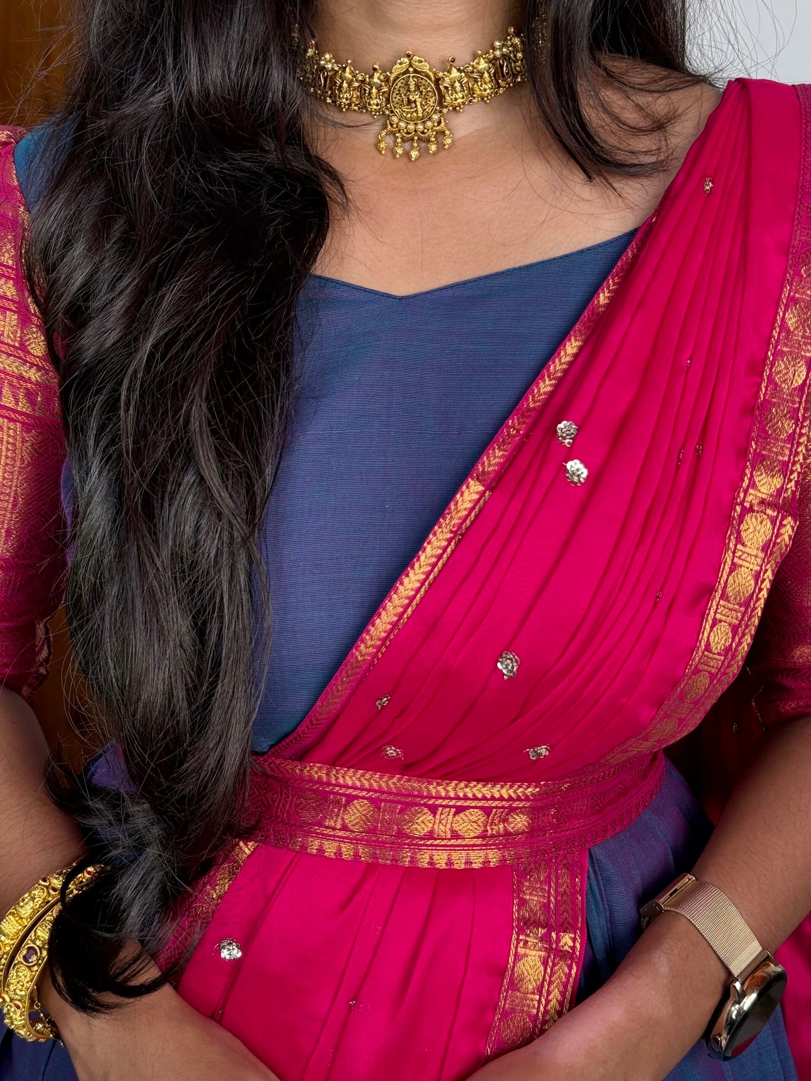 Mayil Maxi - Peacock And Ranipink