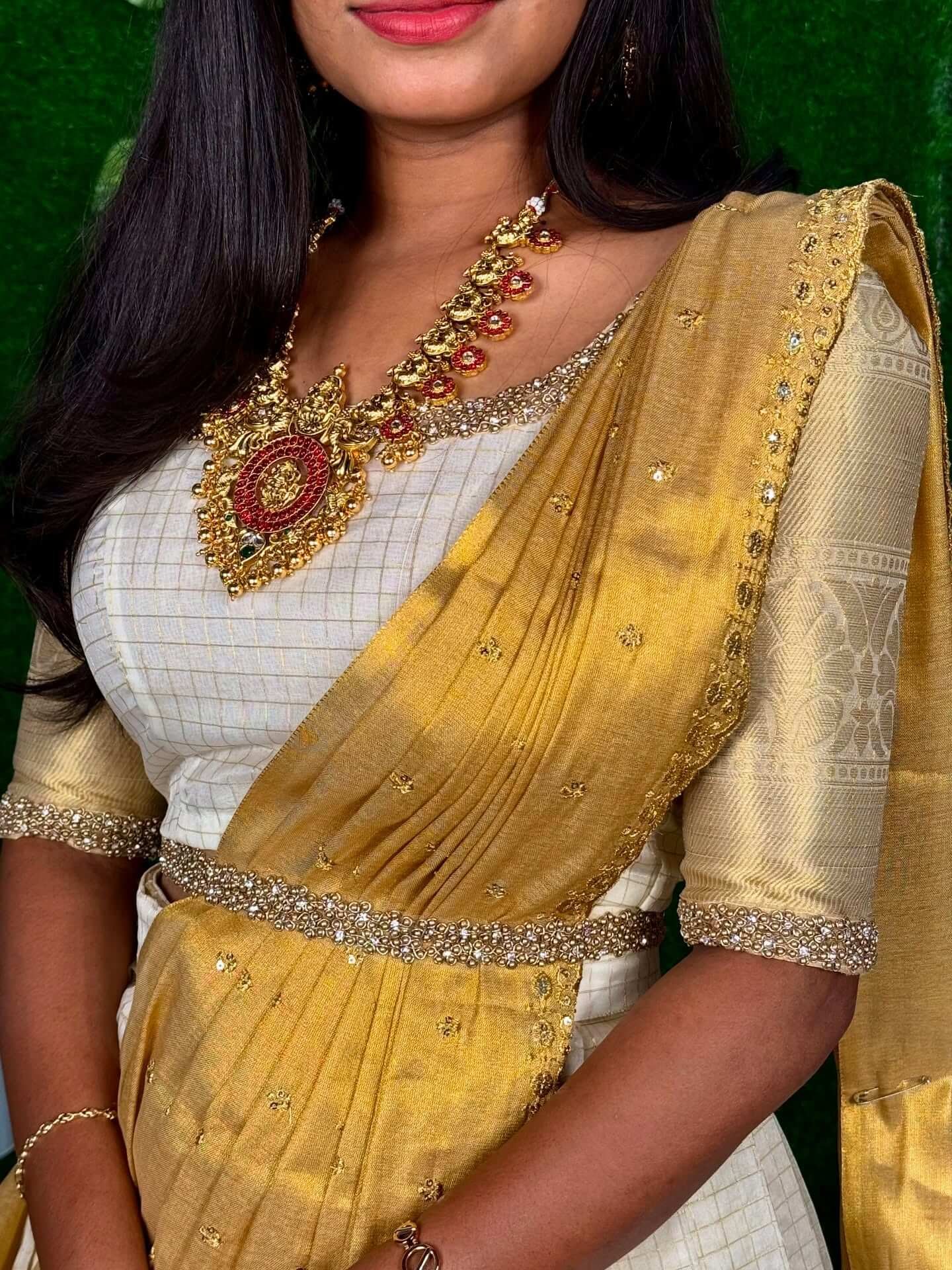 ONAM Halfsaree - GOLD (Lehenga)