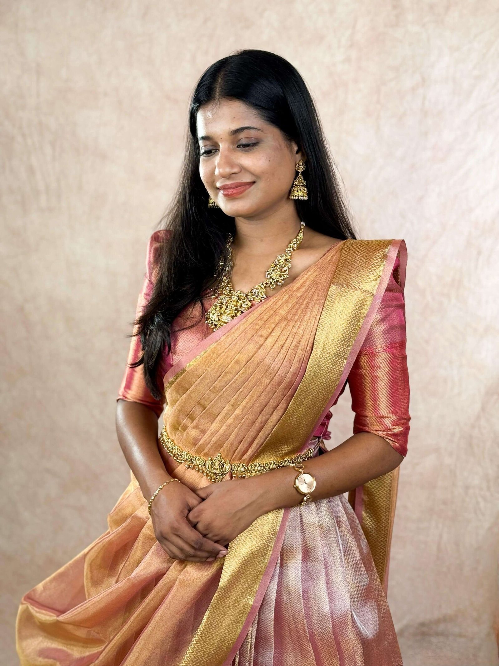 PINK TISSUE LEHENGA (Lehenga)