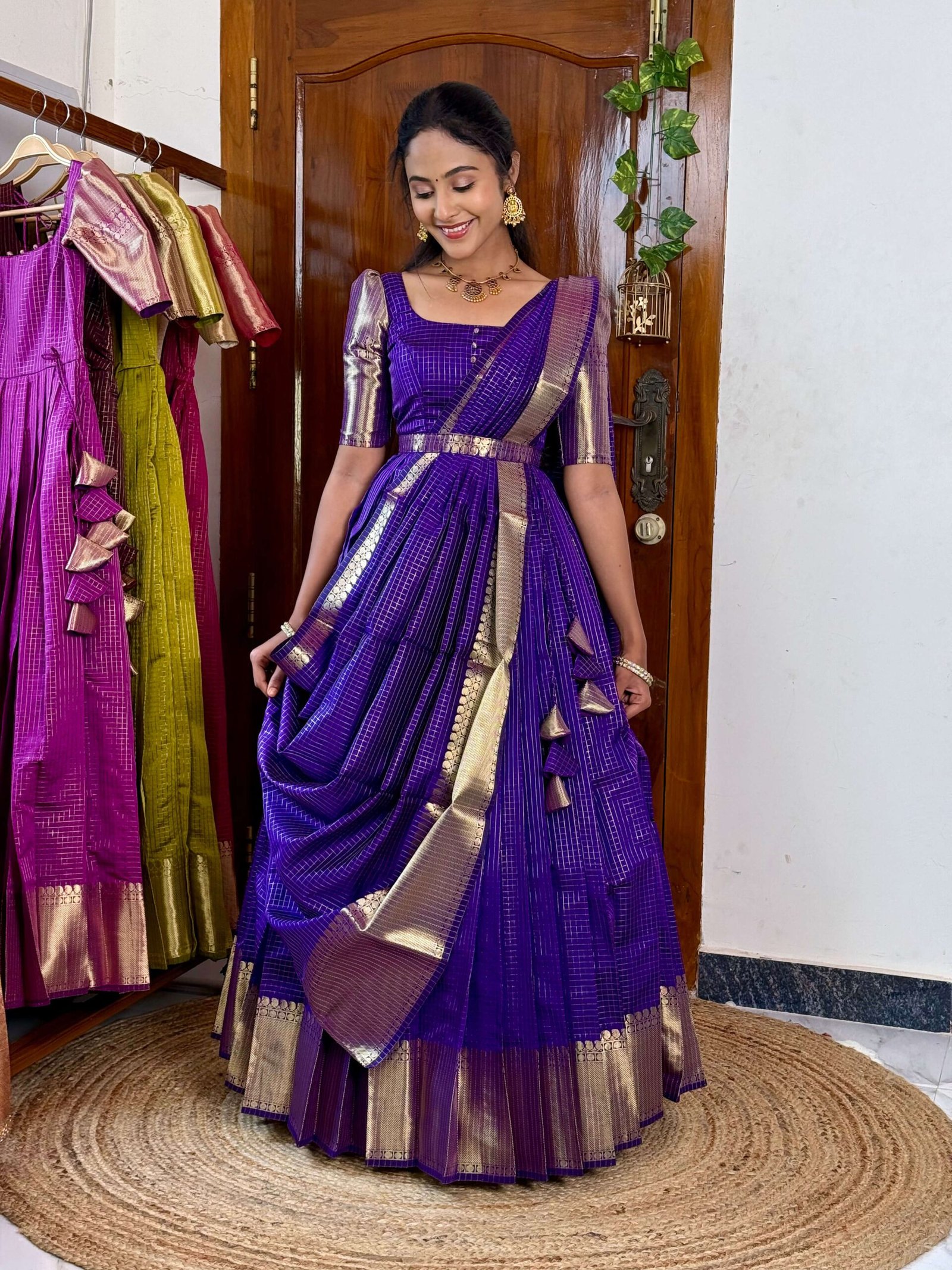 Zari Kattam Purple