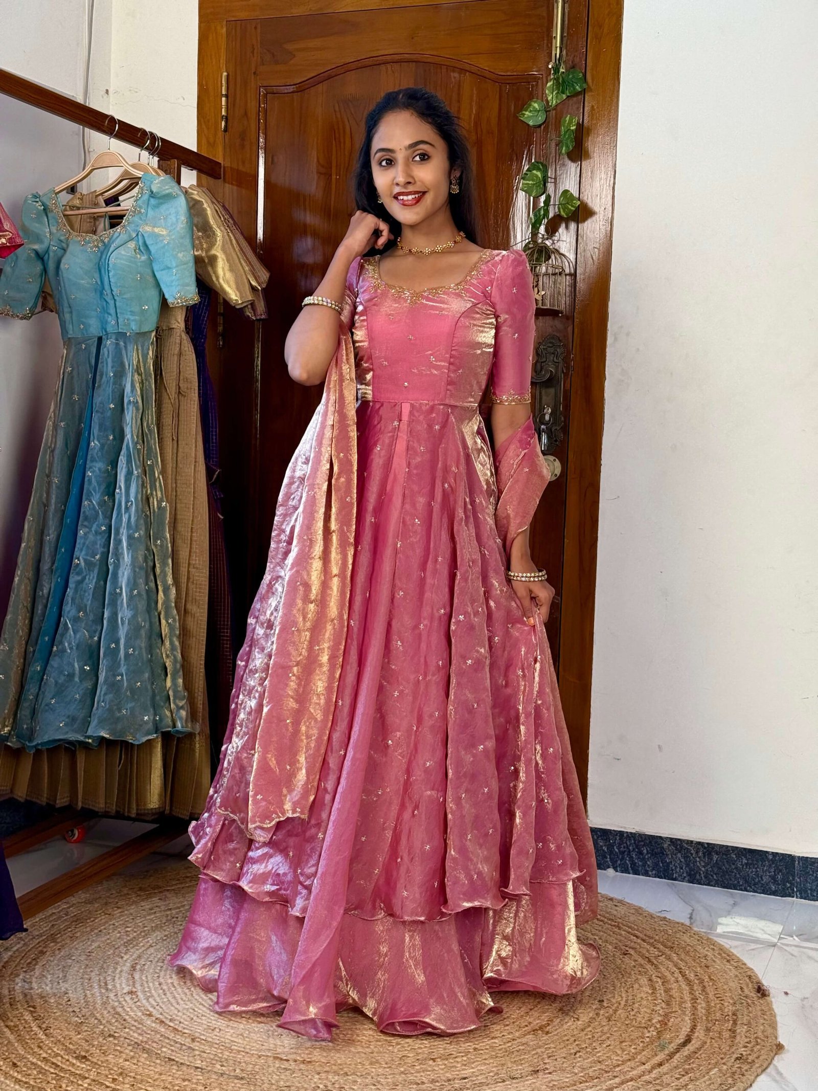 3 in 1 Pink AIRA Lehenga