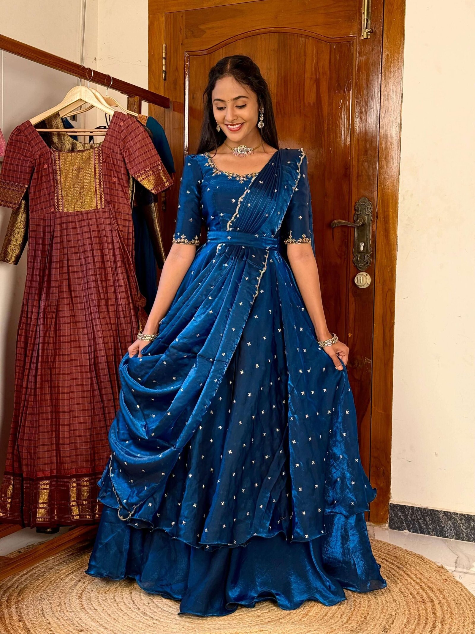 3 in 1 Blue AIRA Lehenga