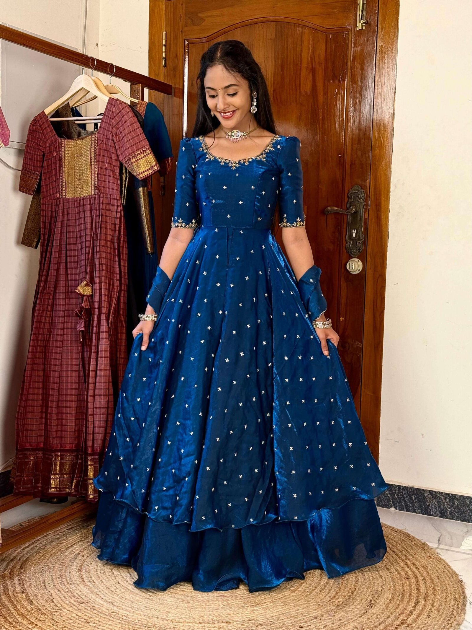 3 in 1 Blue AIRA Lehenga