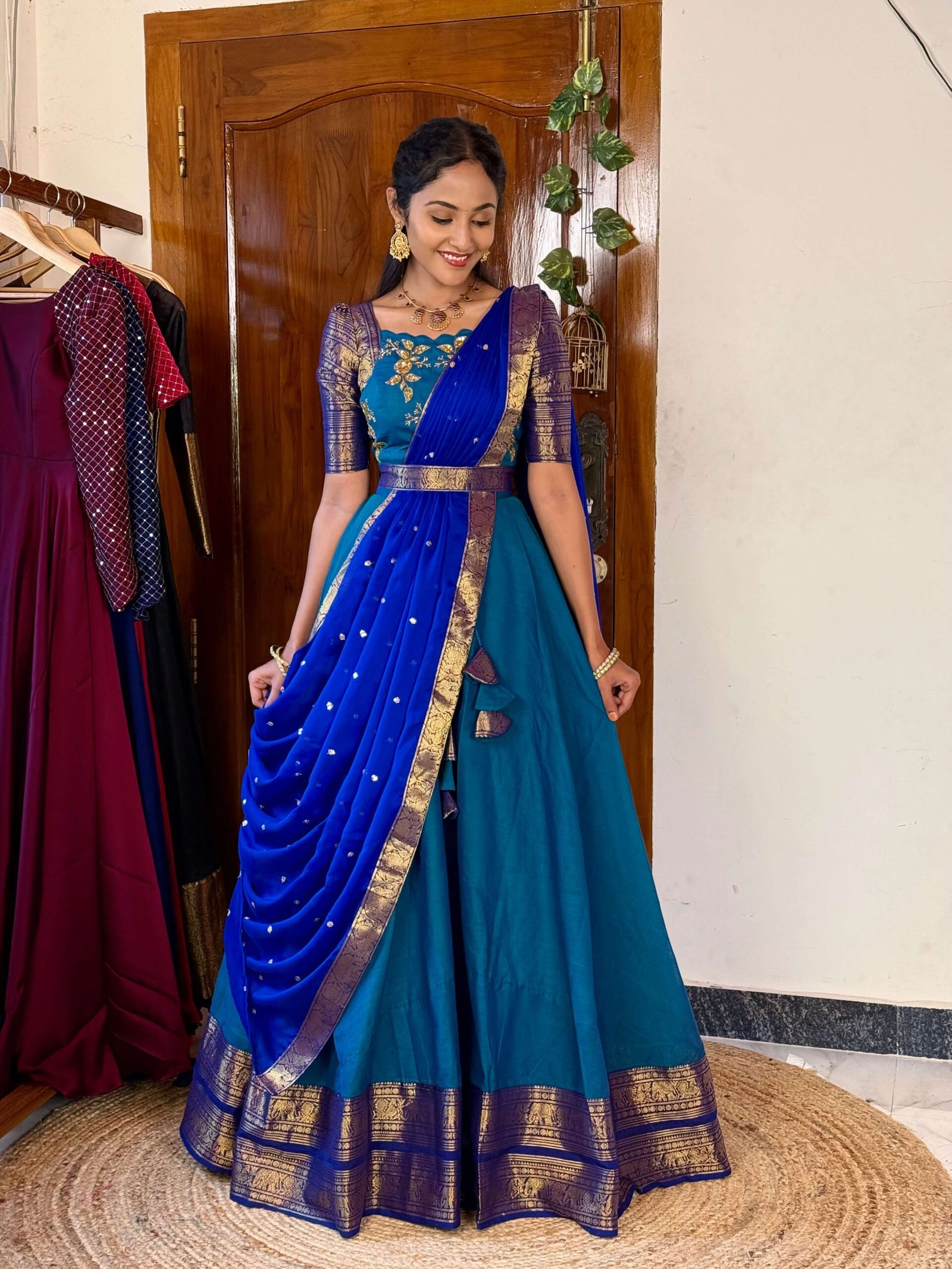 4 in 1 Dreamy layers Peacock and Pepsi blue set
