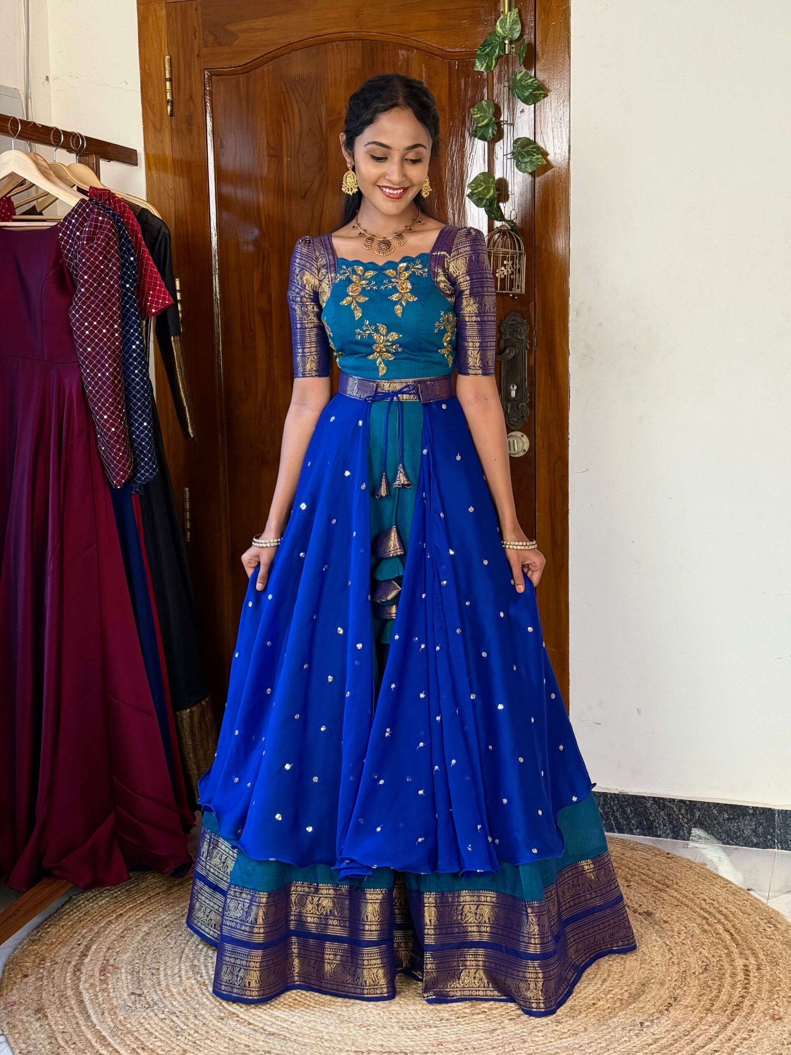 4 in 1 Dreamy layers Peacock and Pepsi blue set