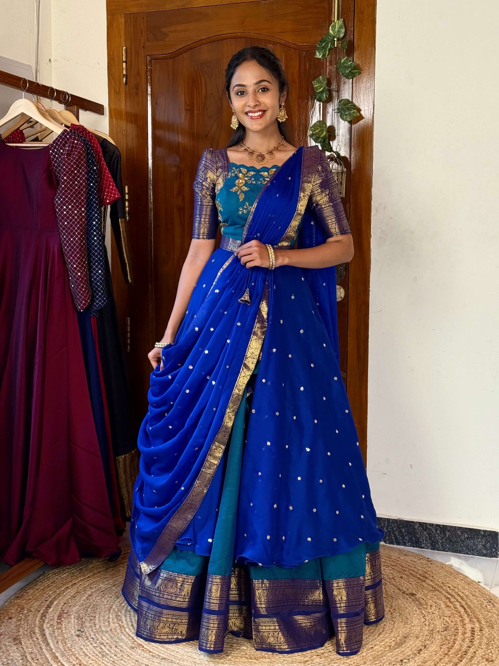 4 in 1 Dreamy layers Peacock and Pepsi blue set