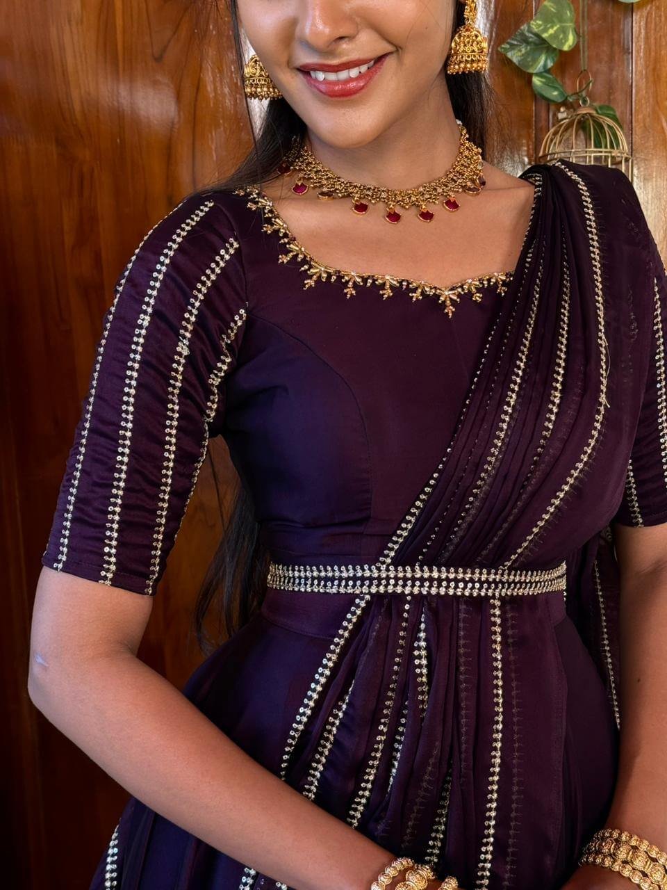 Yamini Java plum hand work MAXI