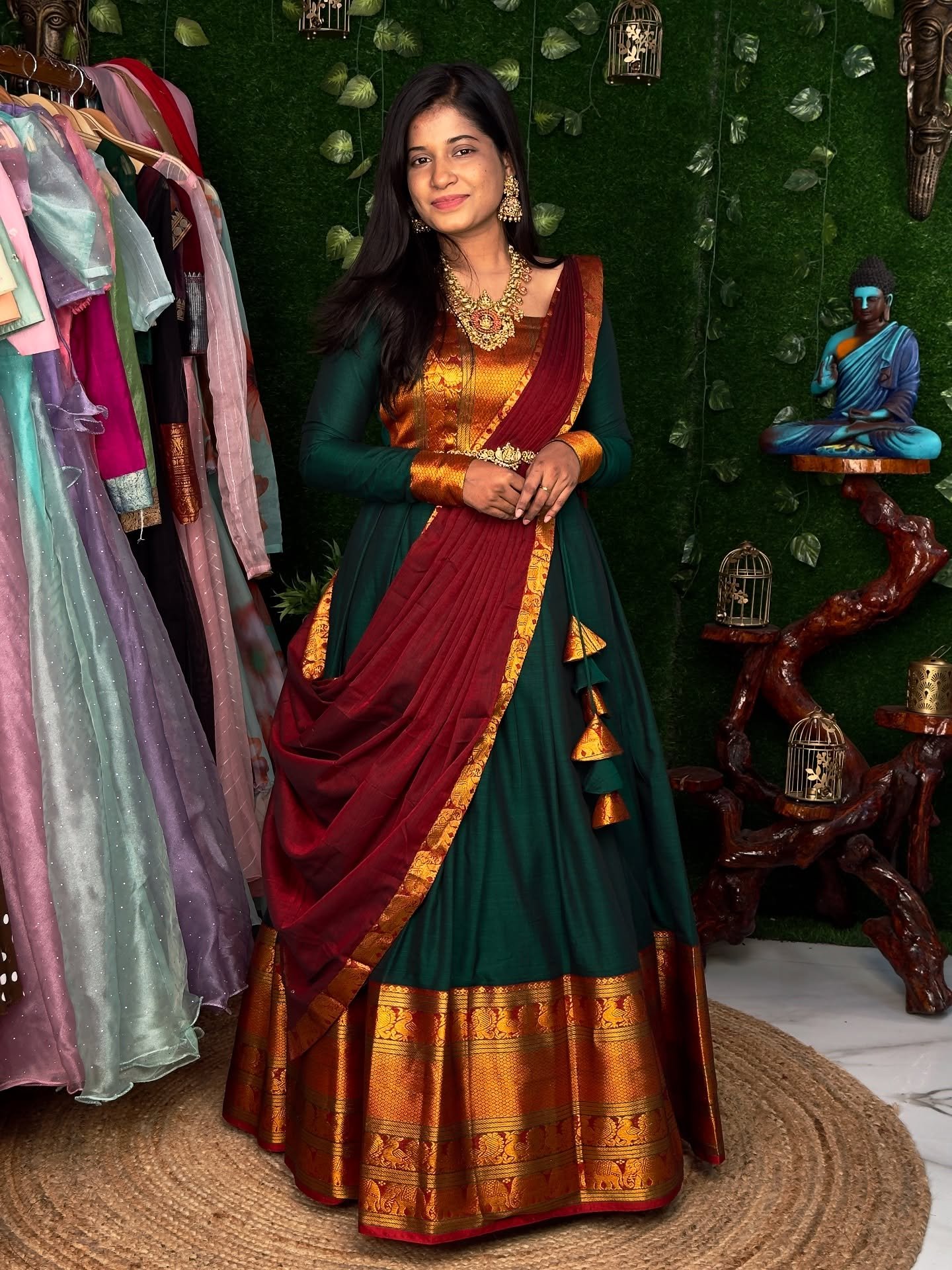 SITHIRAM - DARK GREEN (Lehenga)