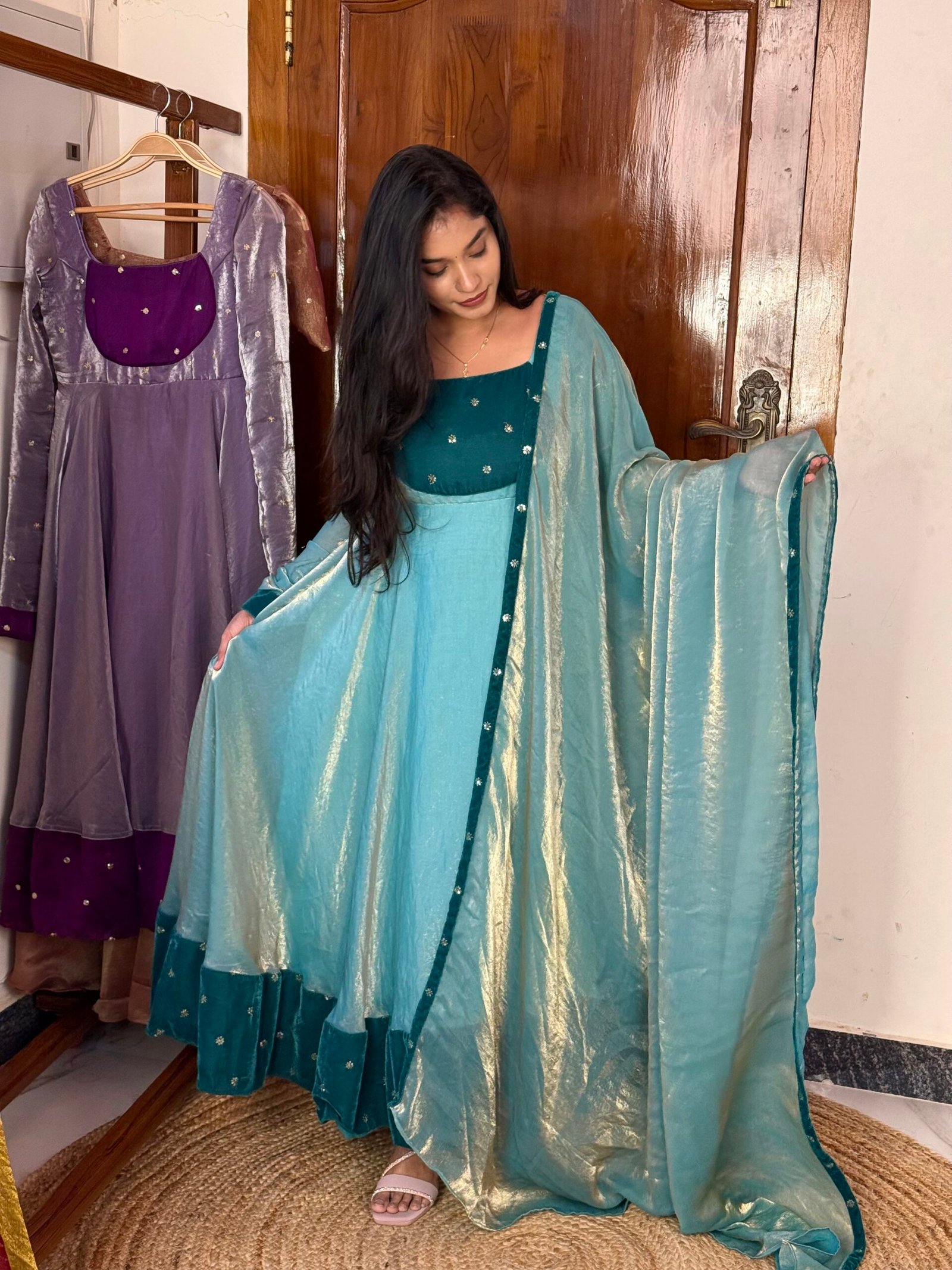STAR - Ice blue Anarkali