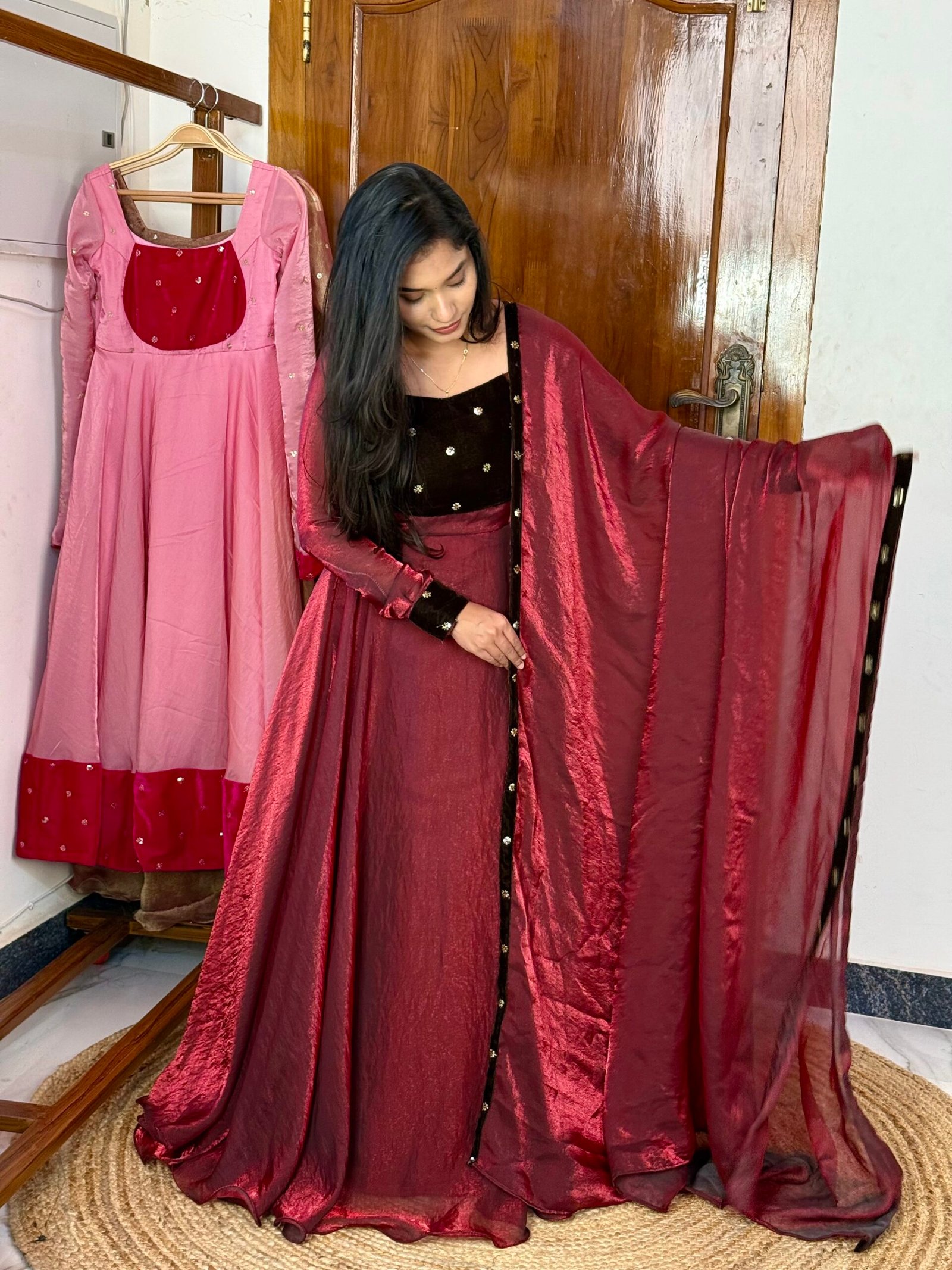 STAR - Maroon and coffee Maxi