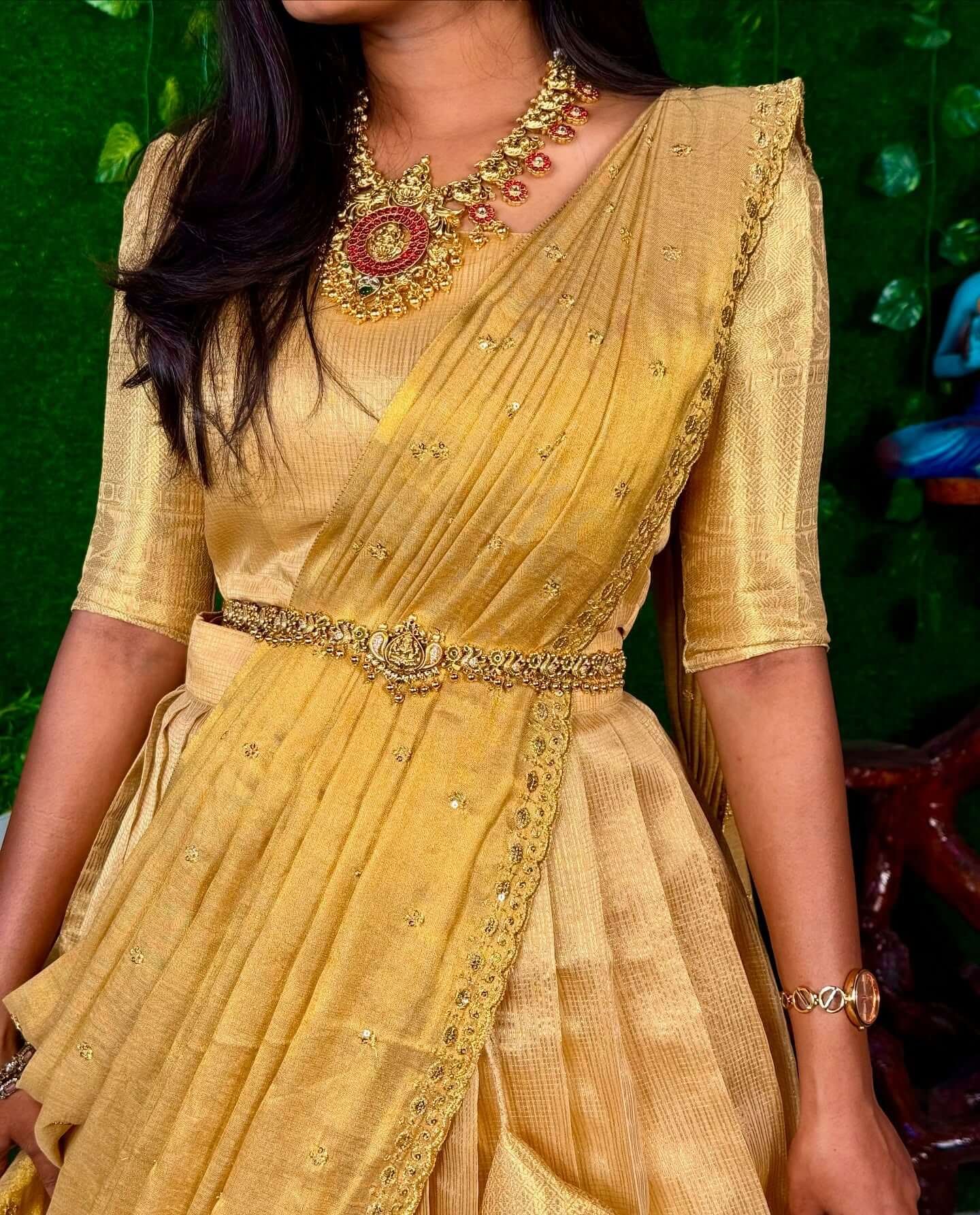 TISSUE GOLD (Lehenga)