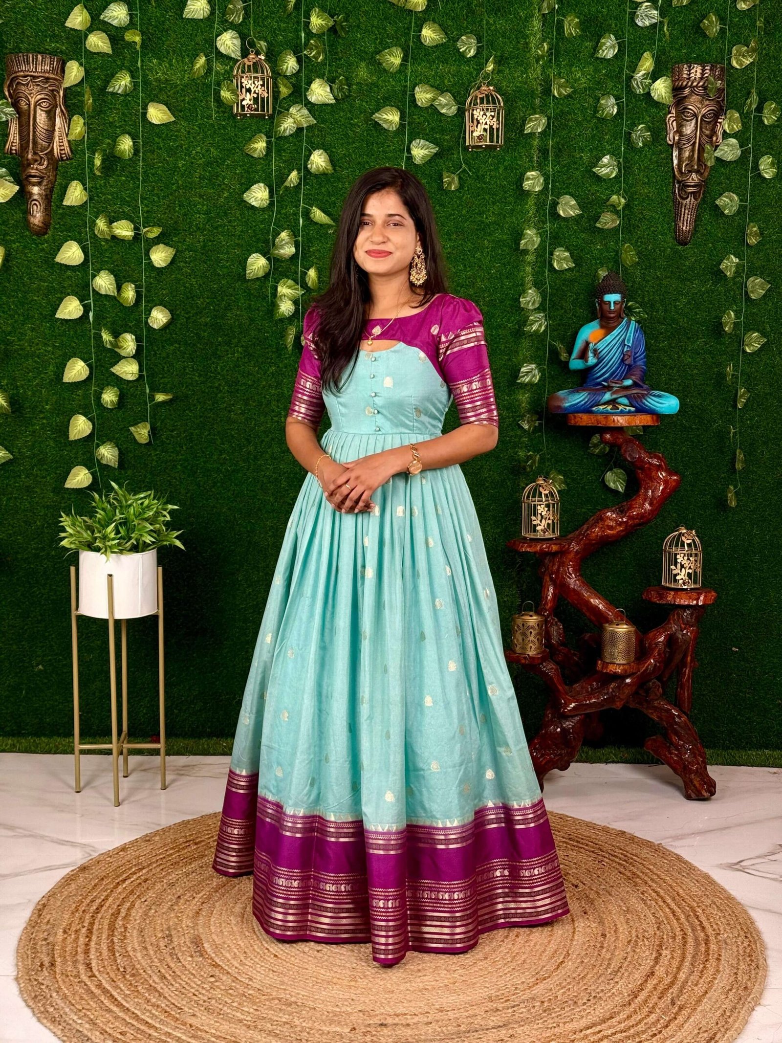 VINTAGE BEAUTY - SEA BLUE & MAGENTA (Maxi)