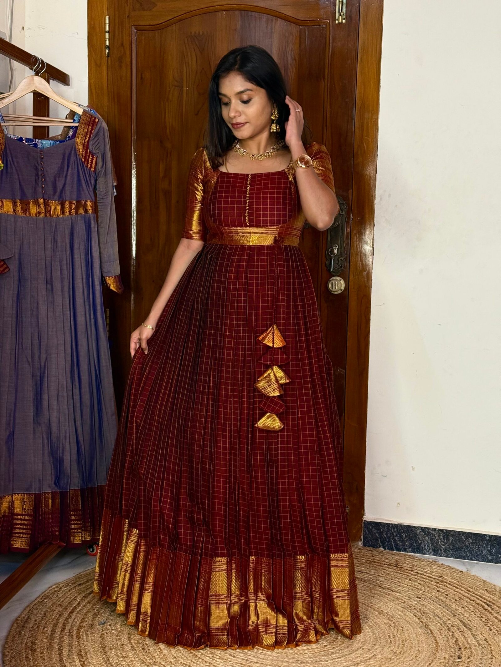 Zarigai Maroon Maxi dress