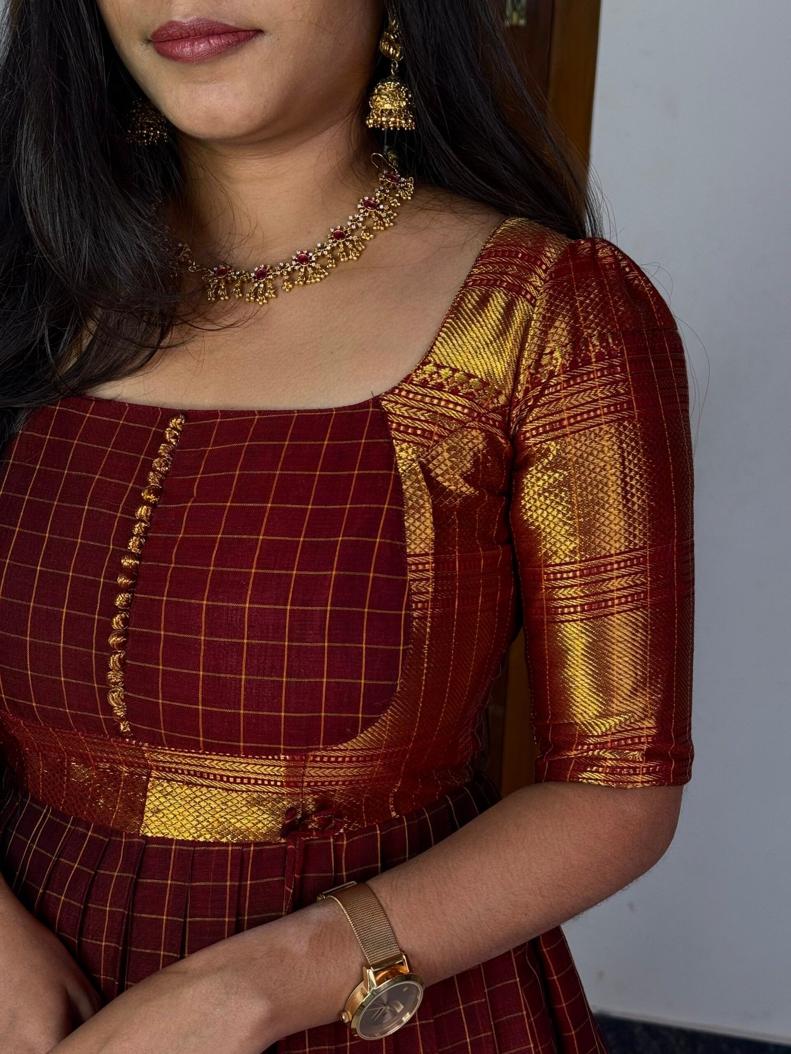 Zarigai Maroon Maxi dress